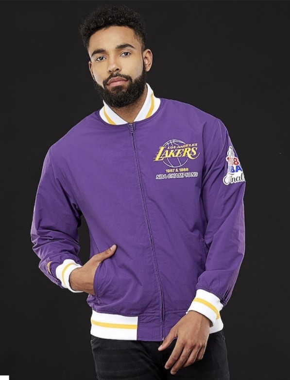 lakers zip up jacket